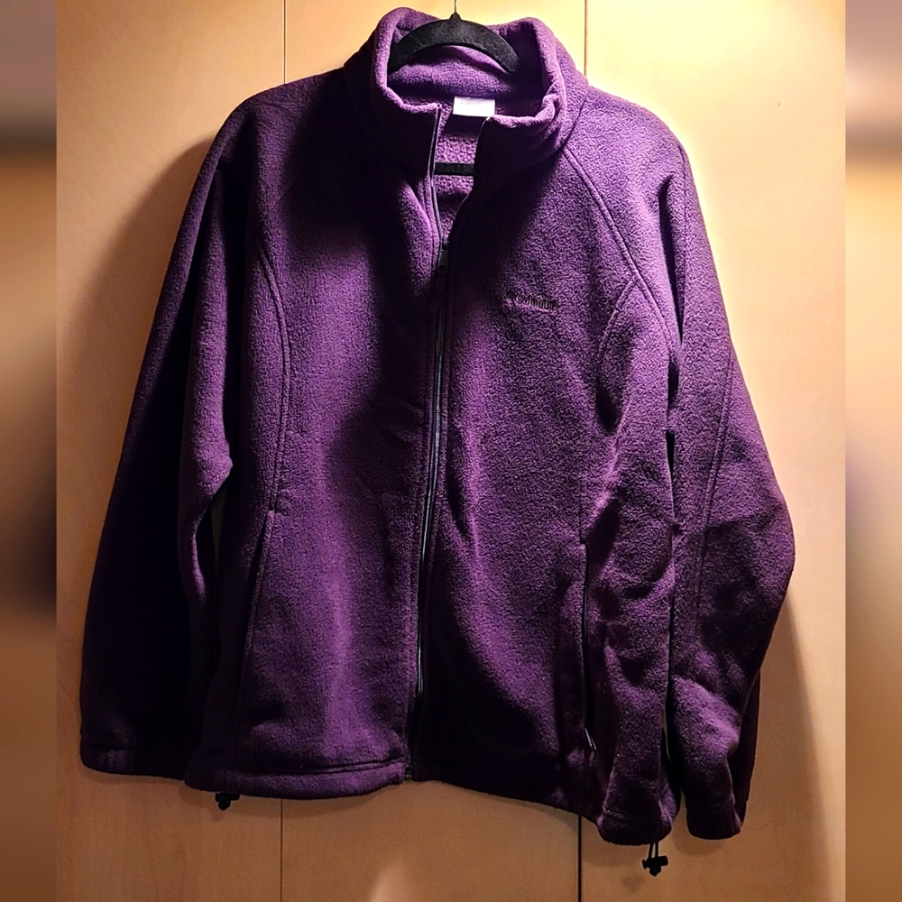 Columbia Women's 2X Full Zip Fleece Jacket Purple